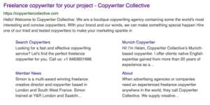 Meta desciption and meta tags example
