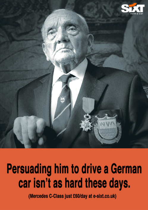 Sixt airport poster, UK – Jung von Matt, Hamburg.